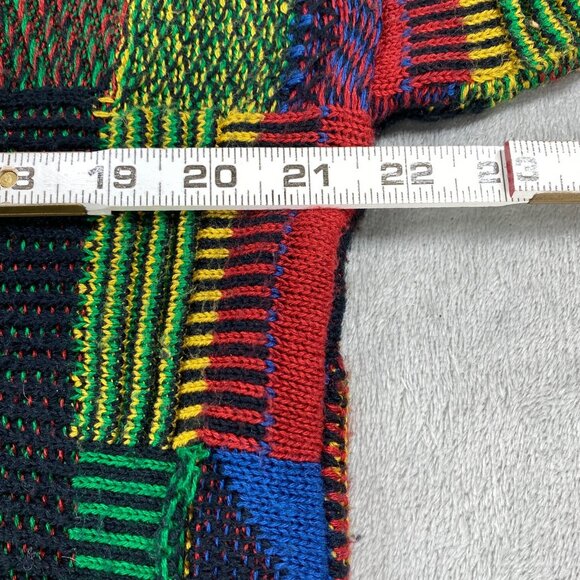 Vintage Kings Images Knit Sweater Mens M Textured Geometric Pullover USA - Picture 6 of 11